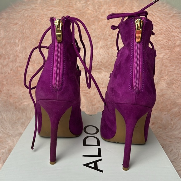 ALDO Purple/Fuchsia Strappy Heeled Sandals US 7 - Picture 4 of 6